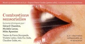 Combustions sensorielles - Espace Pierre Cardin