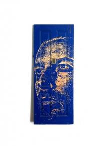 Alexandre Farto aka VHILS - Entropy - Carved on wood - 2012