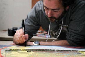 Festiwall 4TAREK en train de preparer un wall