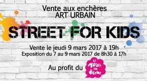 Vente aux enchères caritative Street for Kids - Art Urbain - ICART