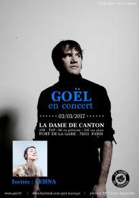 Concert Pop Folk avec Goël à la Dame de Canton