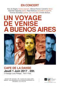 Concert « De Venise à Buenos Aires » au café de la danse
