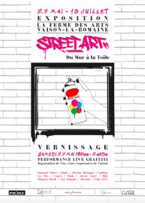 Exposition « Street art : Du mur à la toile » – Ferme des arts de Vaison-La-Romaine