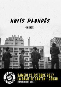 NUITS BLONDES en concert a la Dame de Canton - chansonrock