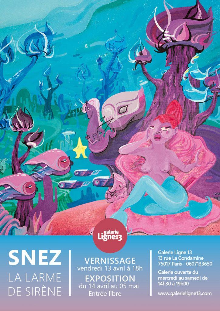 galerie ligne 13 la larme de-sirène-street-art-exposition artistikrezo paris