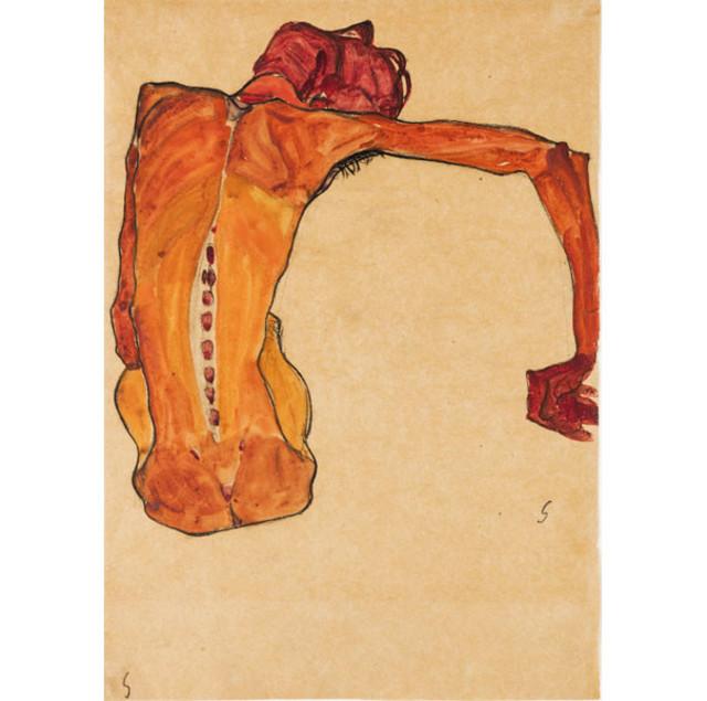 Egon-Schiele-nu-masculin-assis-vu-de-dos-FLV