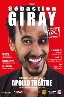 Sébastien Giray reprend “Un Bonheur Acide!” pour deux représentations à l’Apollo !