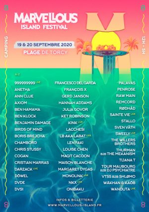 Marvellous Island – La 8e édition les 19 et 20 septembre 2020 – Reporté en mai 2021