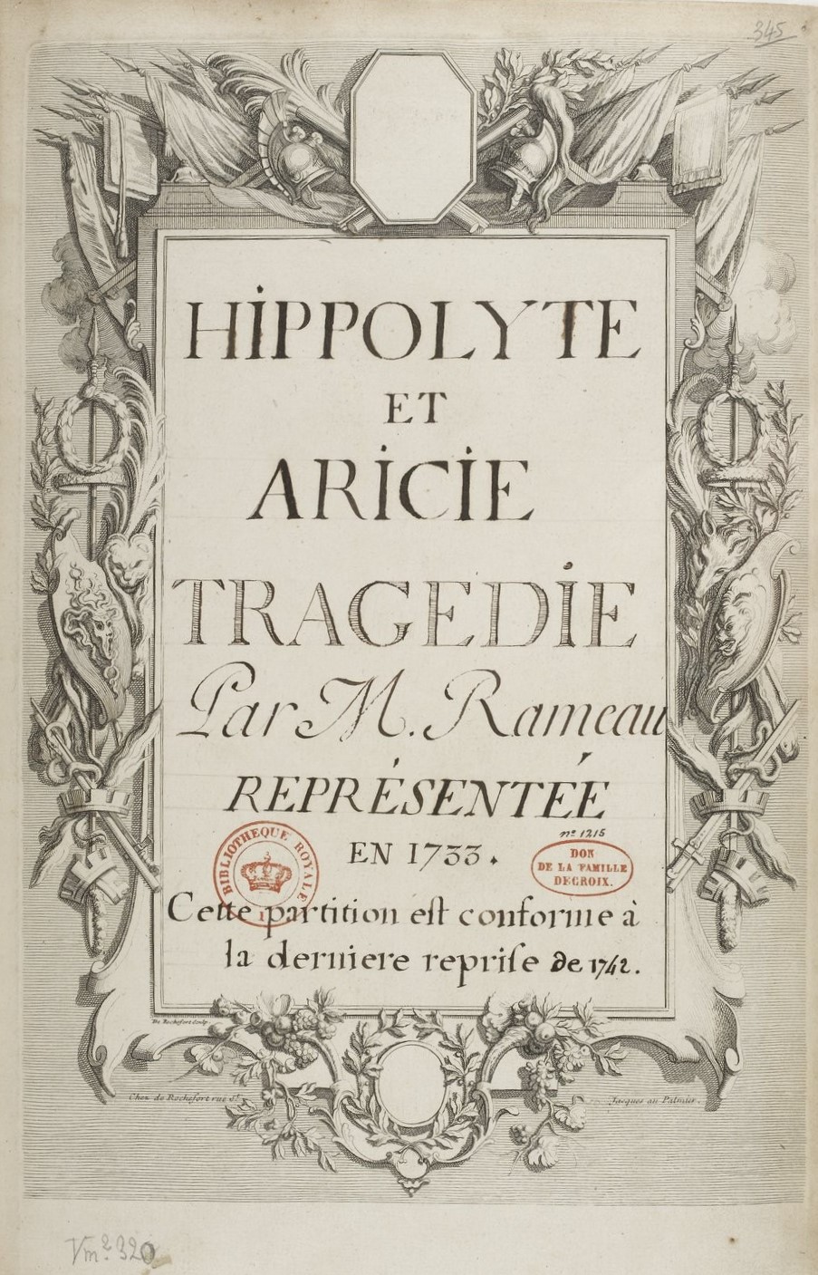 Hippolyte et Aricie de Jean-Philippe Rameau @ Gallica BnF