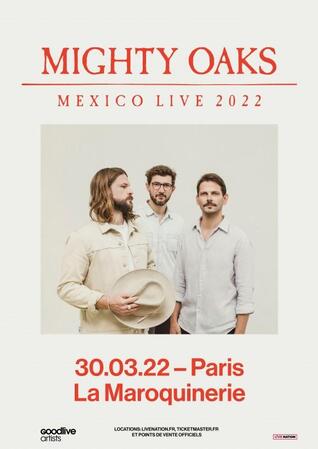 Le groupe rock Mighty Oaks en concert à la Maroquinerie