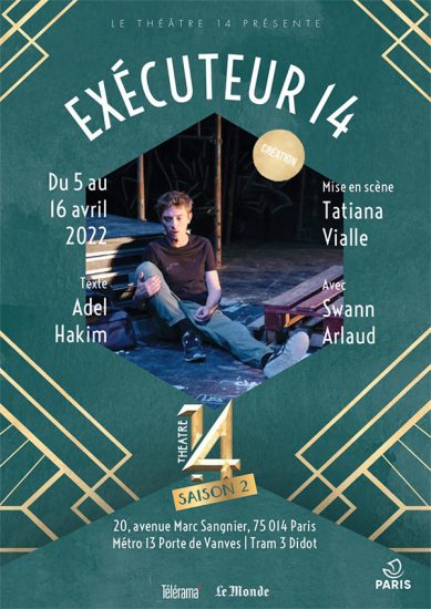 “Exécuteur 14” avec Swann Arlaud au Théâtre 14