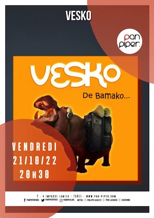 VESKO en concert au Pan Piper le 21 octobre pour la sortie de son album “De Bamako…”