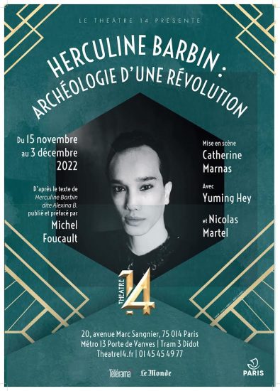 Découvrez “Herculine Barbin : archéologie d’une révolution” au Théâtre 14