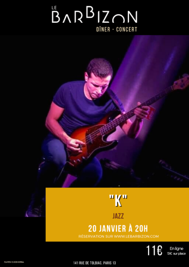 ANNULATION – Le trio « K » expérimente son premier album en live au jazz club Le Barbizon le 20 janvier !