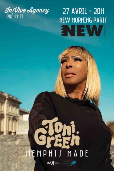 Toni Green en concert en France et à Paris le 27 avril au New Morning