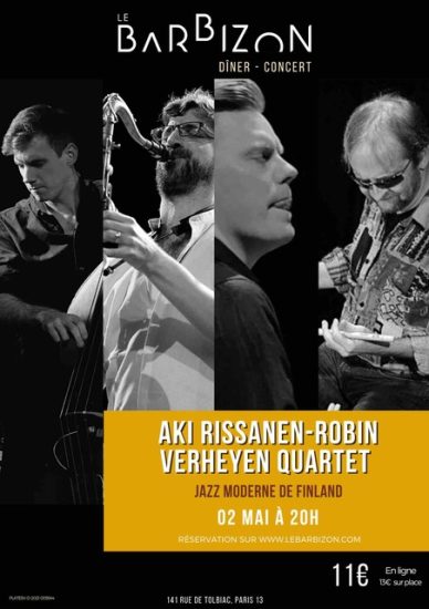 Le concert de Jazz Moderne de Finland au Barbizon le 2 mai prochain
