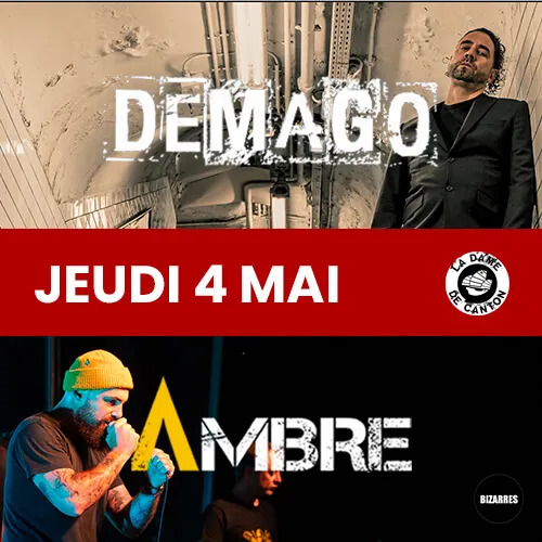La jonque La Dame de Canton vous attend pour un concert explosif aux côtés de DEMAGO, et de AMBRE