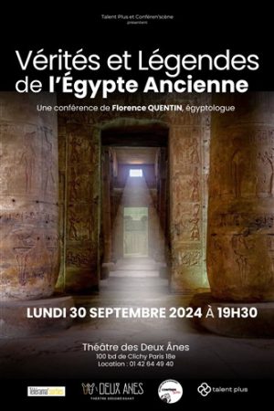 “Vérités et légendes de l’Egypte ancienne” une conférence de Florence Quentin le 30 septembre