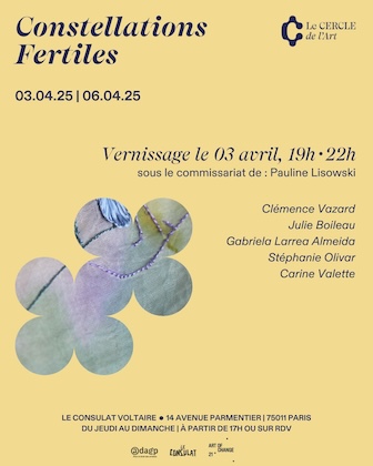 L’exposition collective “Constellations fertiles” est à découvrir au Consulat Voltaire du 3 au 6 avril