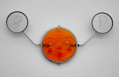 2025 Popline Fichot Sculpture 1 Sève de pin, acier inoxydable, gravure, chrome 62x22x5cm