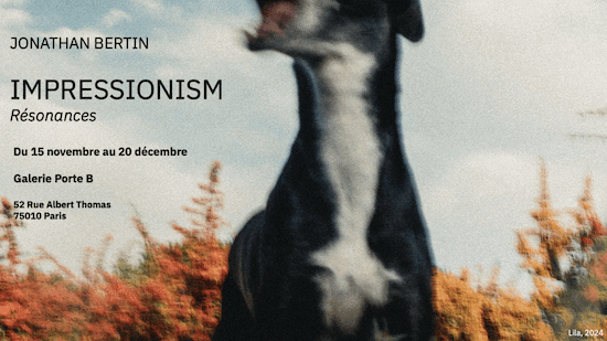 Jonathan Bertin présente son exposition photographique “Impressionism, Résonances” à la Galerie Porte B