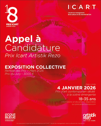 Prix ICART Artistik Rezo 2026 : l’appel à candidatures est ouvert !