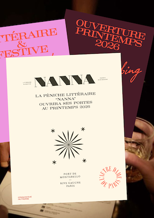 NANNA, la nouvelle péniche du groupe Artflux sera entièrement consacrée à la littérature, au pied de Notre-Dame de Paris