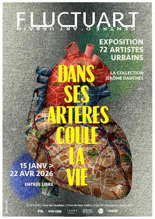 “Dans ses artères coule la vie” : un line up exceptionnel de 80 artistes sur Fluctuart