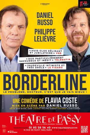 Daniel Russo et Philippe Lelièvre à l’affiche de “Borderline” au Théâtre de Passy