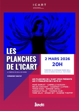 Les Planches de l’ICART 2026 de retour au Théâtre du Gymnase le 2 mars !