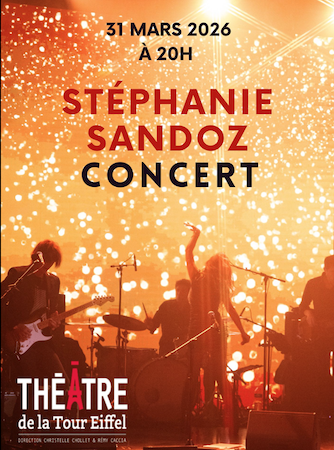 Stéphanie Sandoz revient au Théâtre de la Tour Eiffel pour un nouveau spectacle pop-rock effervescent le 31 mars !