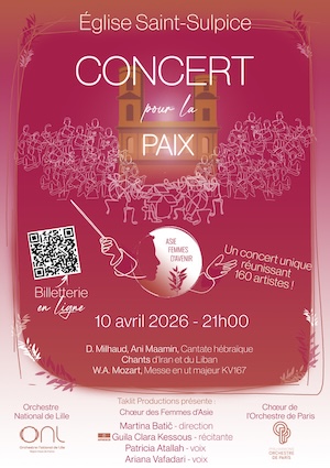 Un “Concert pour la paix” à l’église Saint-Sulpice avec plus de 160 artistes !