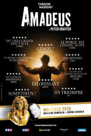 “Amadeus” : la pièce nominée aux Molières 2026 sur la scène du Théâtre Marigny