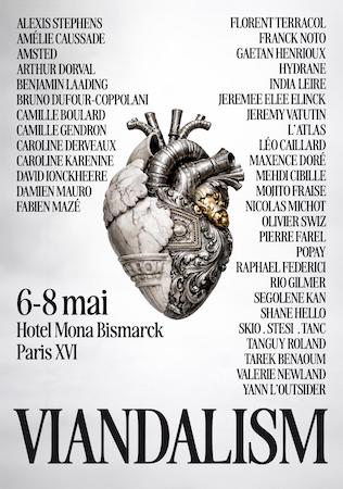 “VIANDALISM” : le graffiti et la création contemporaine s’exposent à l’Hôtel Mona Bismarck du 6 au 8 mai