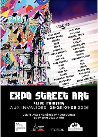 “Street Art aux Invalides” : quand l’art urbain s’invite à l’Hôtel national des Invalides pour une noble cause