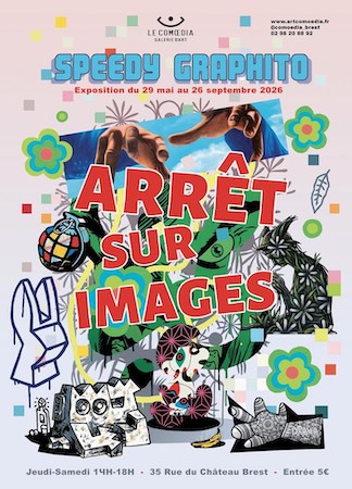 Speedy Graphito expose 40 ans de création avec “Arrêt sur images” à la Galerie d’art Le Comoedia à Brest