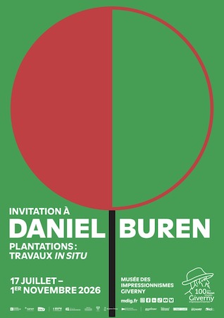 Invitation à Daniel Buren – “Plantations, travaux in situ, 2026” : l’exposition d’été du musée des impressionnismes Giverny